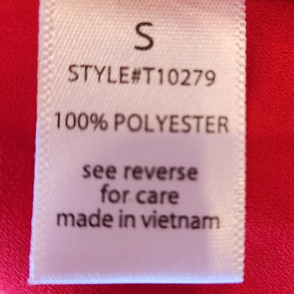 Sleek Red Active USA T-Strap Back Blouse Camisole Tank Top - Picture 4 of 4